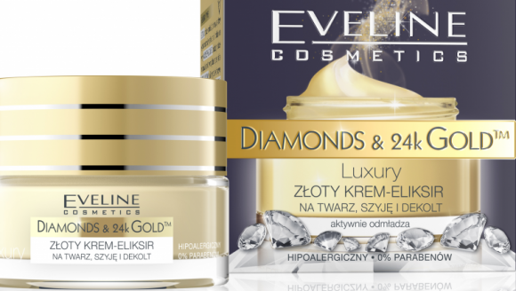 ZŁOTY KREM-ELIKSIR NA TWARZ, SZYJĘ I DEKOLT Eveline Cosmetics