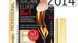 Doskonałość Roku miesięcznika „Twój Styl” 2014 dla Eveline Cosmetics LIFESTYLE, Uroda - ARGAN ELIXIR 8w1 LUKSUSOWY OLEJEK DO REGENERACJI SKÓREK I PAZNOKCI Z OLEJEM ARGANOWYM Eveline Cosmetics został nagrodzony podczas 20 edycji Doskonałości Roku w kategorii Pielęgnacja dłoni i stóp, Kosmetyki popularne.