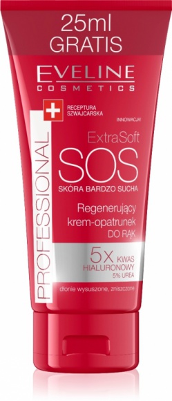 Eveline Cosmetics Regenerujący krem – opatrunek do rąk SOS Extra Soft Profession