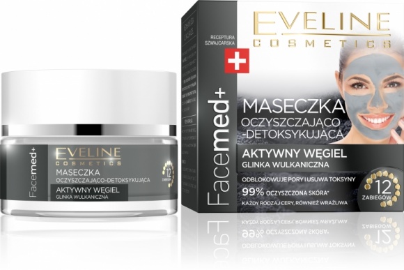 Eveline Cosmetics Maseczka Oczyszczająco – Detoksykująca z linii Facemed+