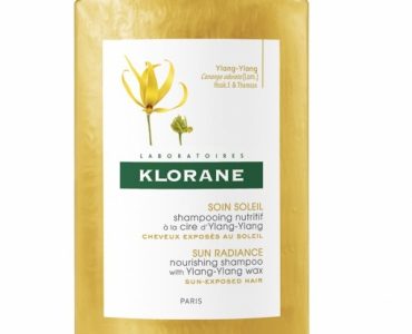 Klorane odżywczy szampon na bazie wosku Ylang-Ylang ochrona UV