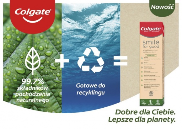 Nowa pasta Colgate Smile for Good w tubce nadającej się w pełni do recyclingu